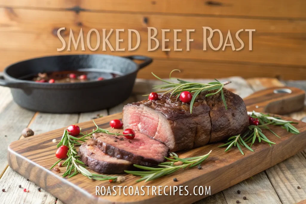 Smoked beef roast recipe, smoked beef roast cooking, how to smoke beef roast