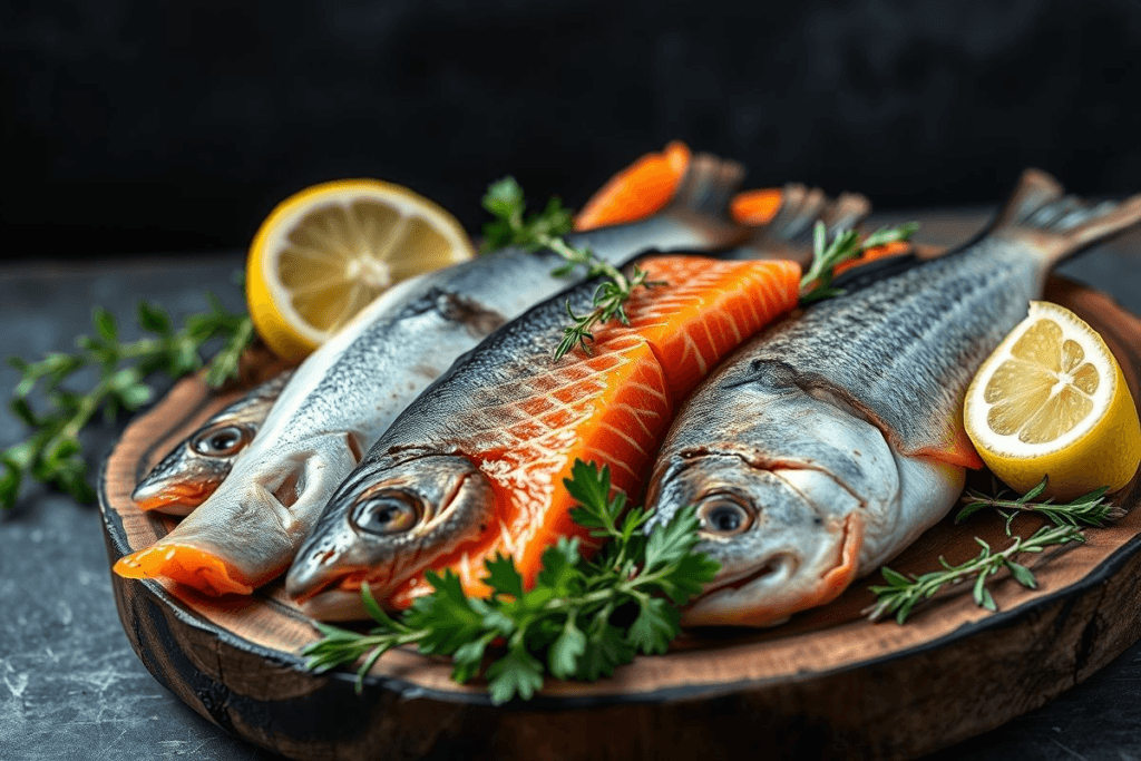 How to Smoke Fish in a Smoker: 4 Complete Success Recipes 4 Assorted smoked fish platter with herbs and lemon, showcasing the final results of smoking fish.