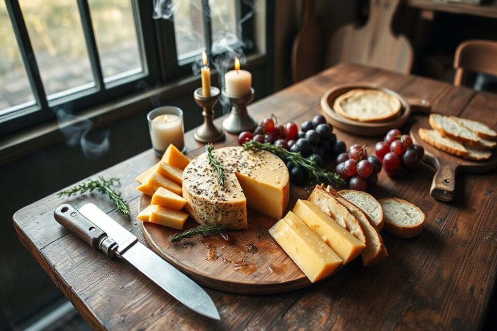 Amazing Smoked Gouda That Will Delight Every BBQ Lover Today 4 A beautifully styled spread of smoked Gouda paired with artisanal accompaniments, perfect for inspiration and recipe ideas.