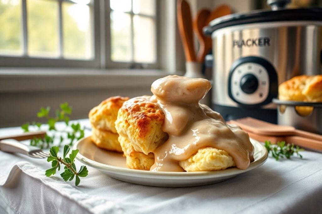 3 Simple Crock Pot Biscuits and Gravy Methods That Make A Master 3 Delicious Southern-style biscuits and gravy made in a crock pot, with fluffy biscuits and creamy gravy