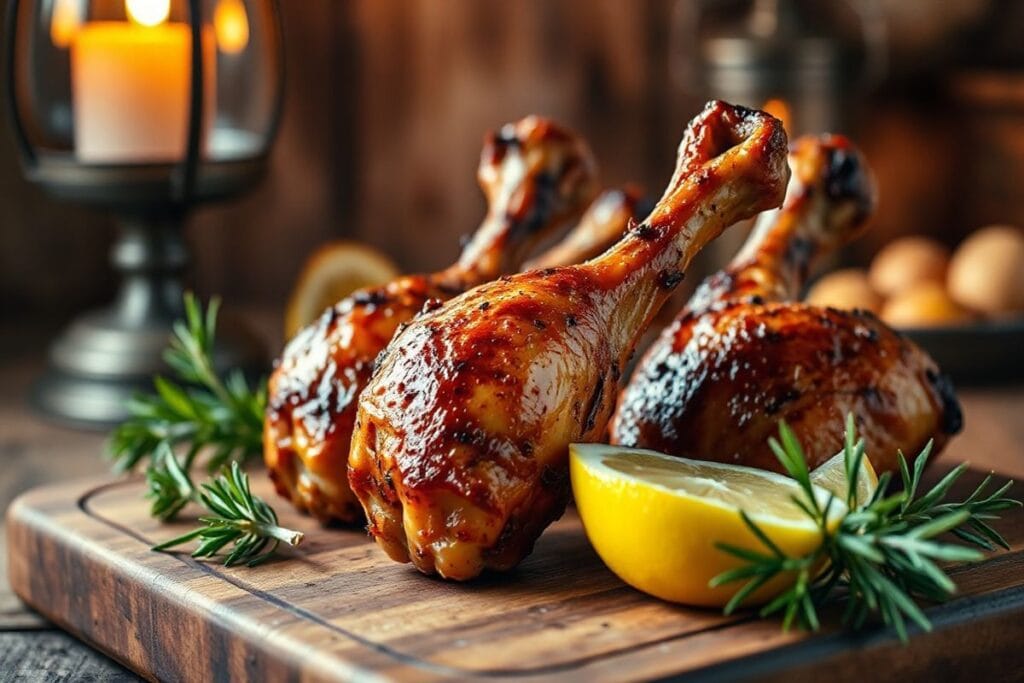 How to Make Smoked Chicken Drumsticks: Your Easy 4-Step Ultimate BBQ Guide 2 A delicious plate of smoked chicken drumsticks with rosemary and lemon