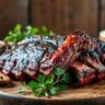 Deliciously smoked halal beef ribs at 275 degrees, perfectly cooked for 4-5 hours